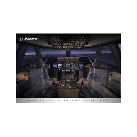 747-8 Flight Deck Poster (plagát)